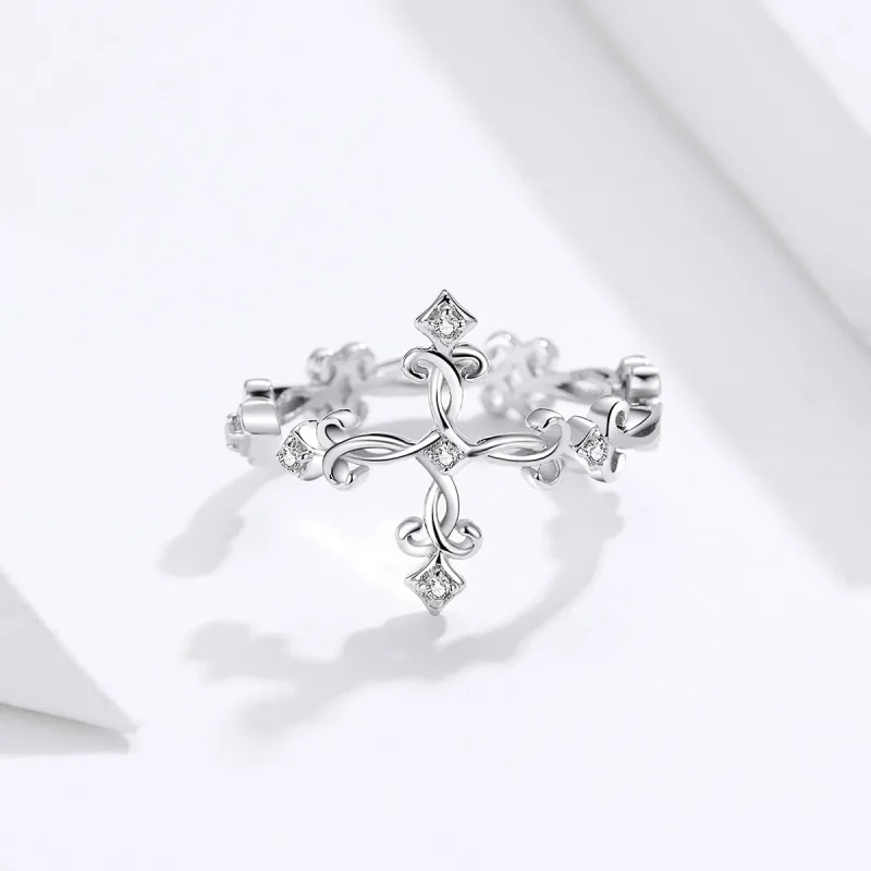 (immagine per) Anello aperto tipo Pandora Croce - BSR041 - Visualizza 4