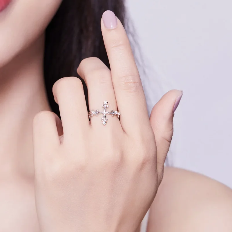(immagine per) Anello aperto tipo Pandora Croce - BSR041 - Visualizza 6