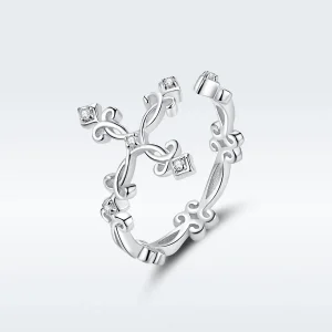 (immagine per) Anello aperto tipo Pandora Croce - BSR041