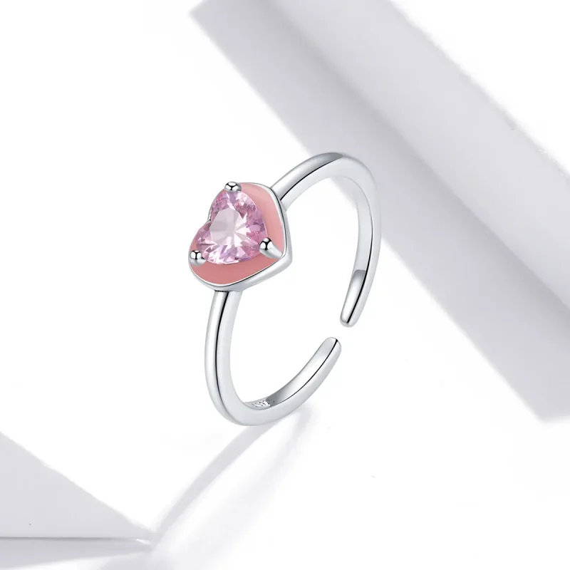 (immagine per) Anello aperto tipo Pandora Cuore Aperto Amore Chiaro - SCR717 - Visualizza 2