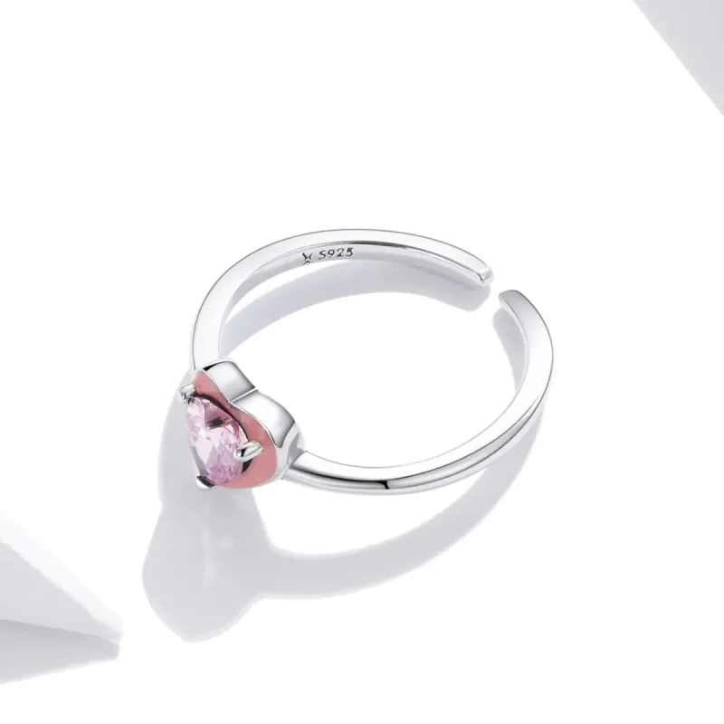 (immagine per) Anello aperto tipo Pandora Cuore Aperto Amore Chiaro - SCR717 - Visualizza 3