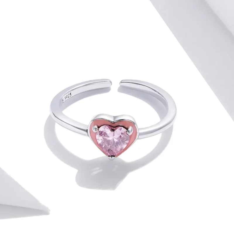 (immagine per) Anello aperto tipo Pandora Cuore Aperto Amore Chiaro - SCR717 - Visualizza 4