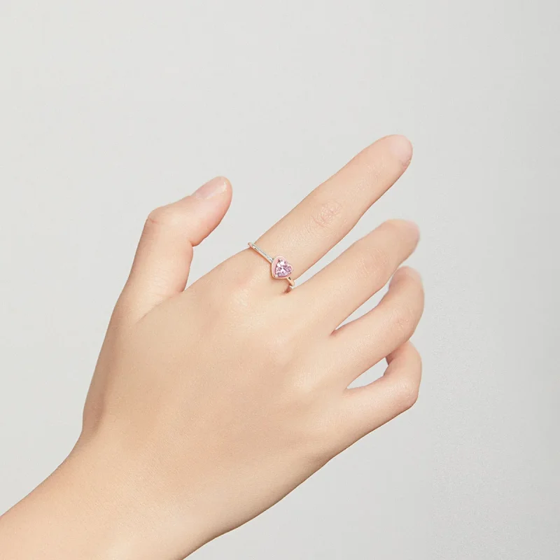 (immagine per) Anello aperto tipo Pandora Cuore Aperto Amore Chiaro - SCR717 - Visualizza 7