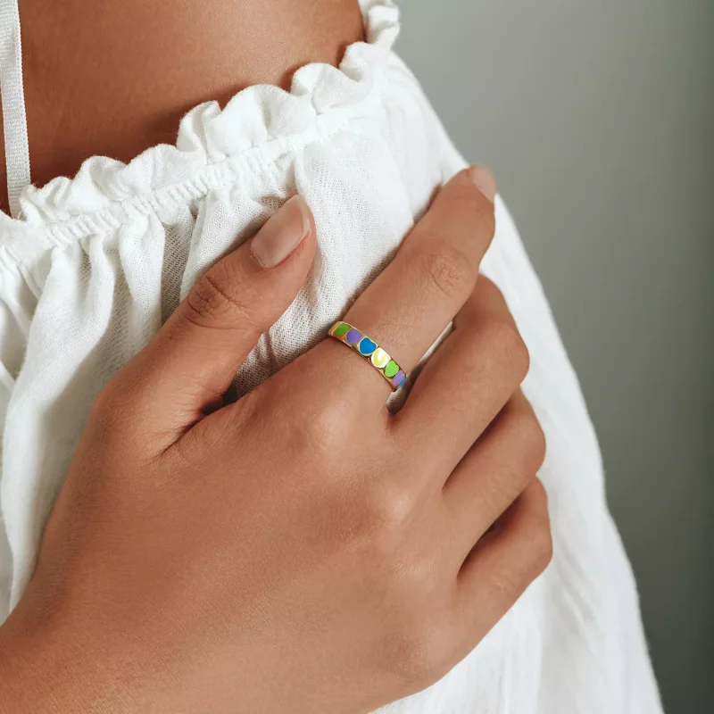 (immagine per) Anello aperto tipo Pandora Cuori colorati - BSR222 - Visualizza 6