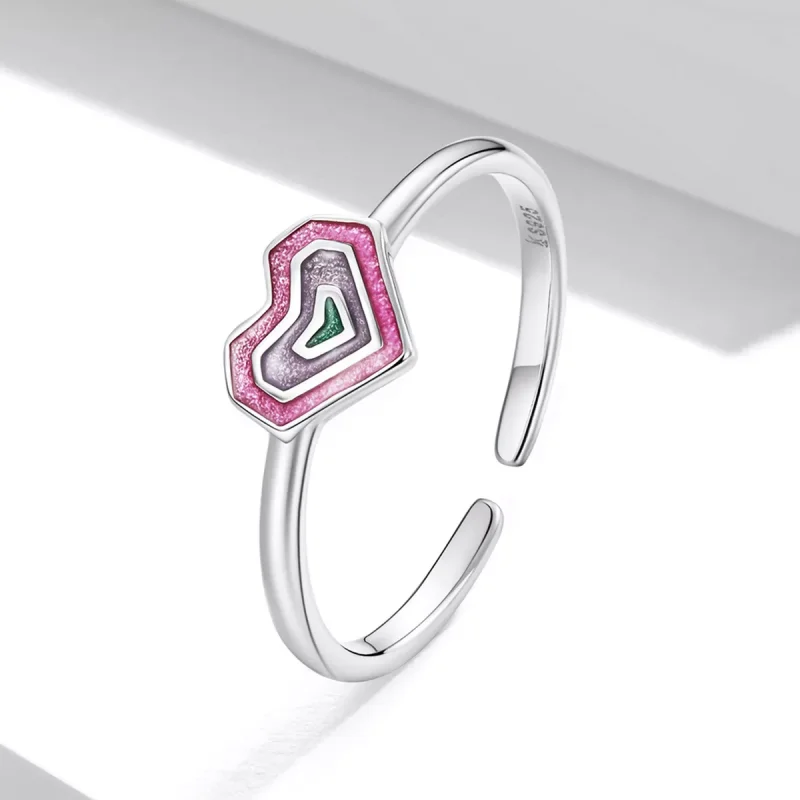 (immagine per) Anello aperto tipo Pandora Cuori colorati - SCR775 - Visualizza 2
