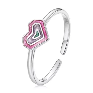(immagine per) Anello aperto tipo Pandora Cuori colorati - SCR775