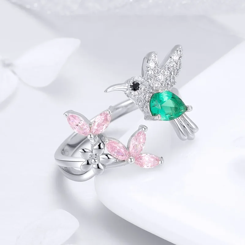 (immagine per) Anello aperto tipo Pandora Dono di colibrì - BSR016 - Visualizza 4