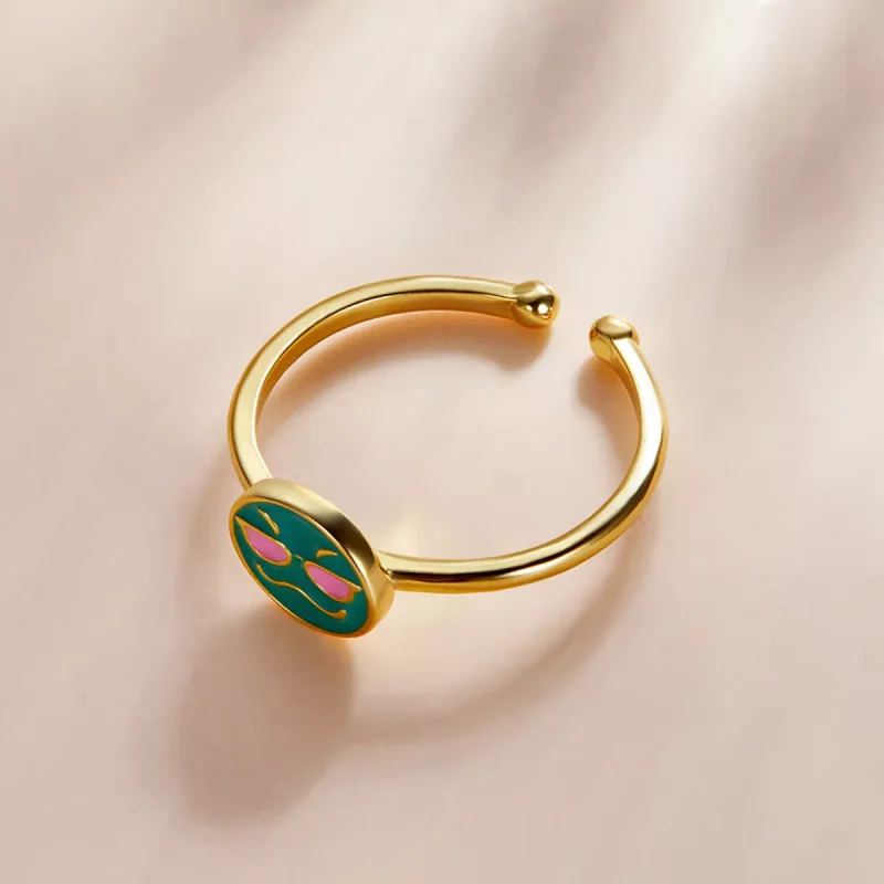 (immagine per) Anello aperto tipo Pandora Emoji - Fantastico - SCR737-A - Visualizza 2