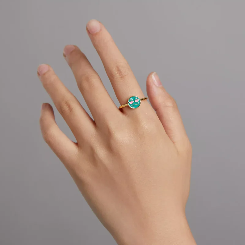 (immagine per) Anello aperto tipo Pandora Emoji - Fantastico - SCR737-A - Visualizza 7