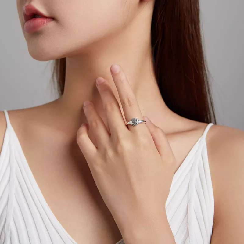 (immagine per) Anello aperto tipo Pandora Emoji - Guarda i soldi con gli occhi aperti - SCR738 - Visualizza 5