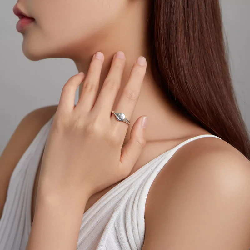 (immagine per) Anello aperto tipo Pandora Emoji - Guarda i soldi con gli occhi aperti - SCR738 - Visualizza 6