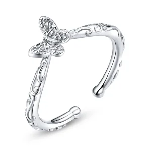 (immagine per) Anello aperto tipo Pandora Farfalla fantasia vintage - SCR634