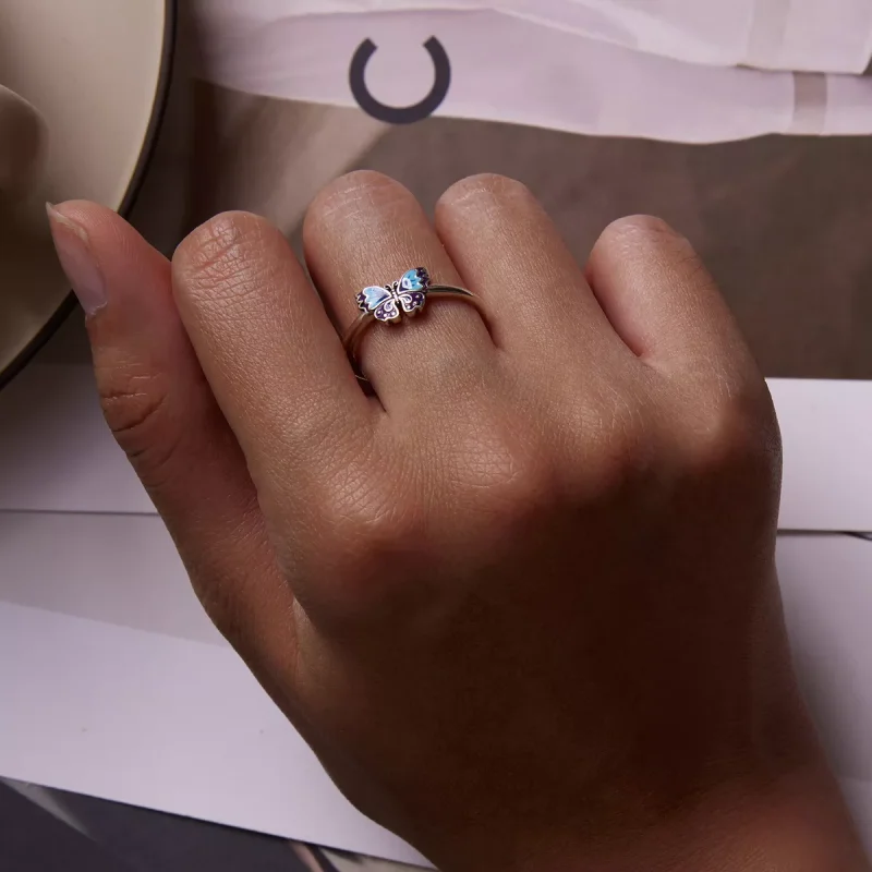 (immagine per) Anello aperto tipo Pandora Farfalla retrò - SCR802 - Visualizza 7