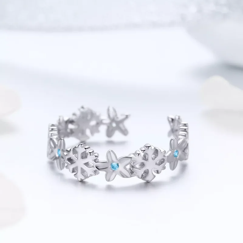 (immagine per) Anello aperto tipo Pandora Fior di neve - BSR015 - Visualizza 3