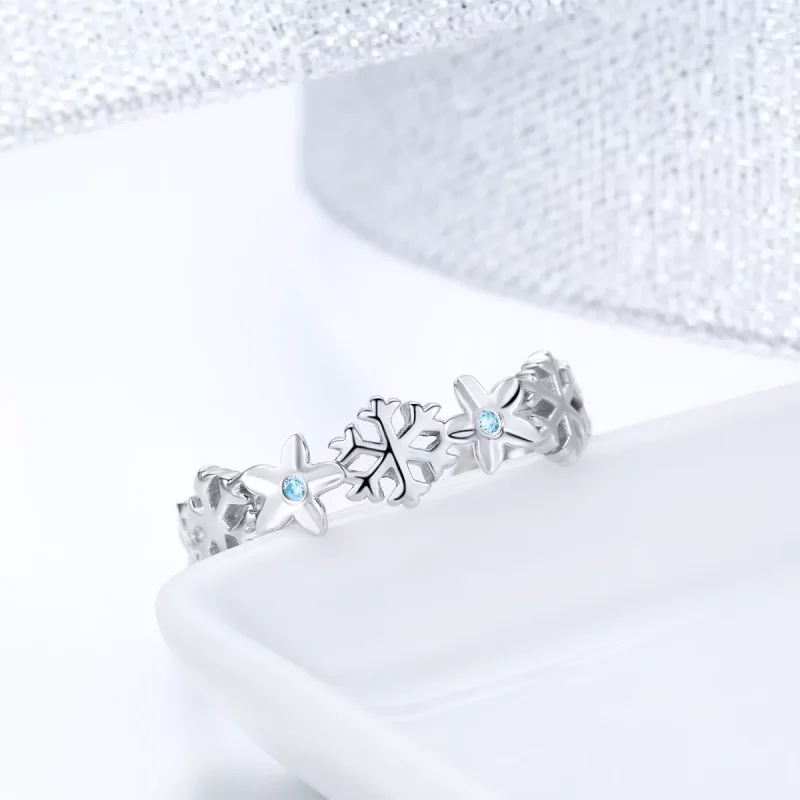 (immagine per) Anello aperto tipo Pandora Fior di neve - BSR015 - Visualizza 4