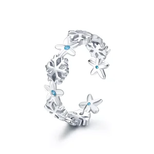 (immagine per) Anello aperto tipo Pandora Fior di neve - BSR015