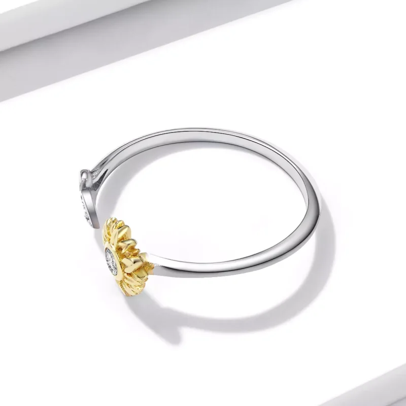 (immagine per) Anello aperto tipo Pandora Fiore del sole - BSR213 - Visualizza 3