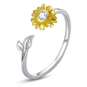 (immagine per) Anello aperto tipo Pandora Fiore del sole - BSR213