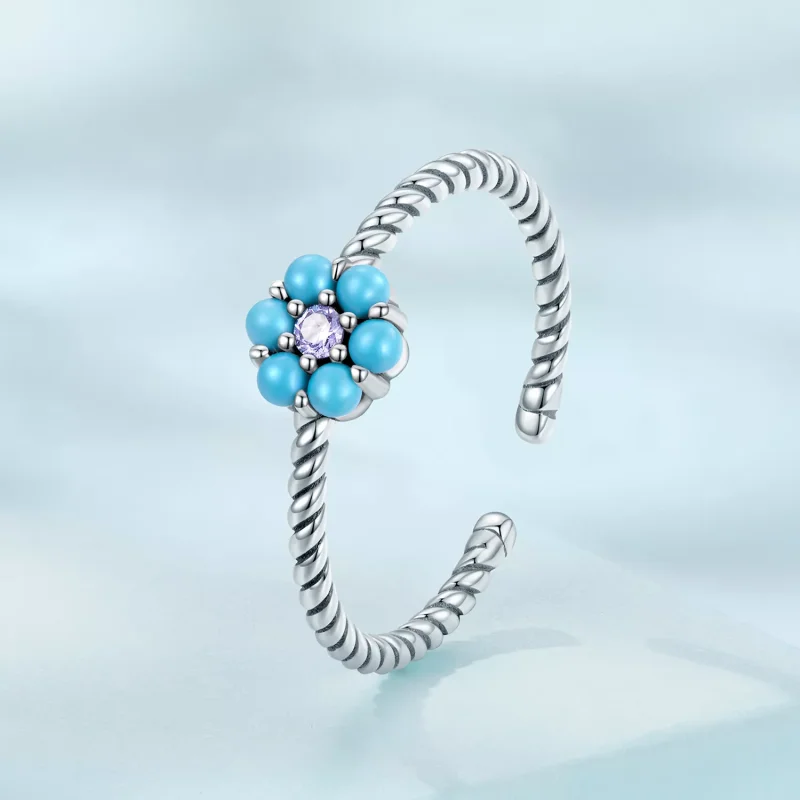 (immagine per) Anello aperto tipo Pandora Fioretti turchesi - SCR884 - Visualizza 2