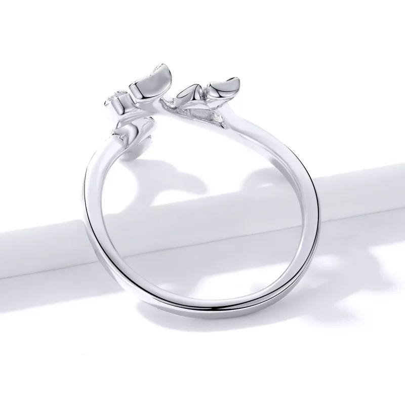 (immagine per) Anello aperto tipo Pandora Foglia di ginkgo - BSR097 - Visualizza 4
