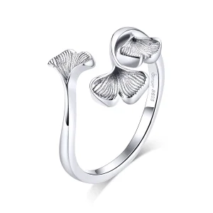 (immagine per) Anello aperto tipo Pandora Foglia di ginkgo - BSR097