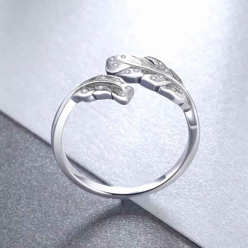(immagine per) Anello aperto tipo Pandora Fogliame elegante - VSR155 - Visualizza 2