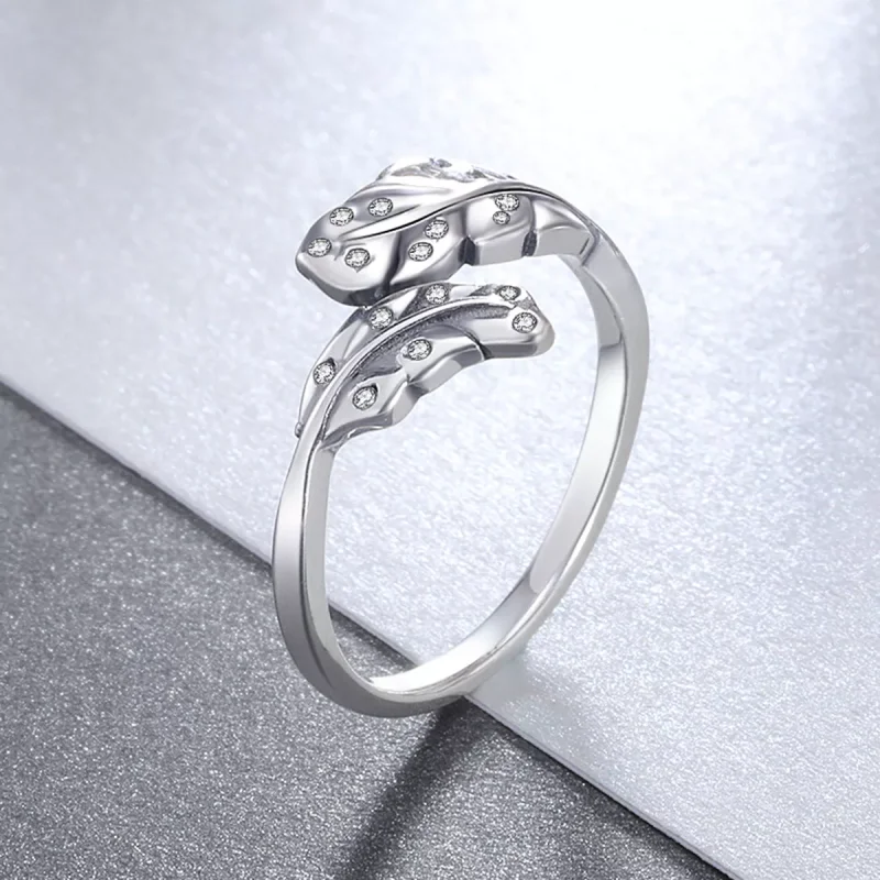 (immagine per) Anello aperto tipo Pandora Fogliame elegante - VSR155 - Visualizza 3