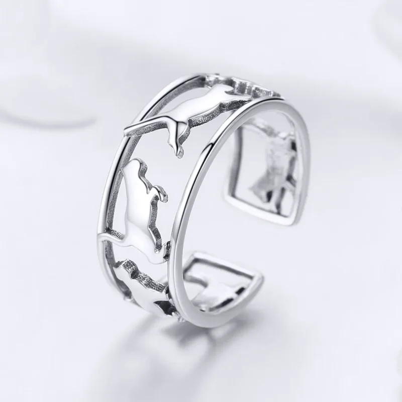 (immagine per) Anello aperto tipo Pandora Gatti felici - SCR473 - Visualizza 2