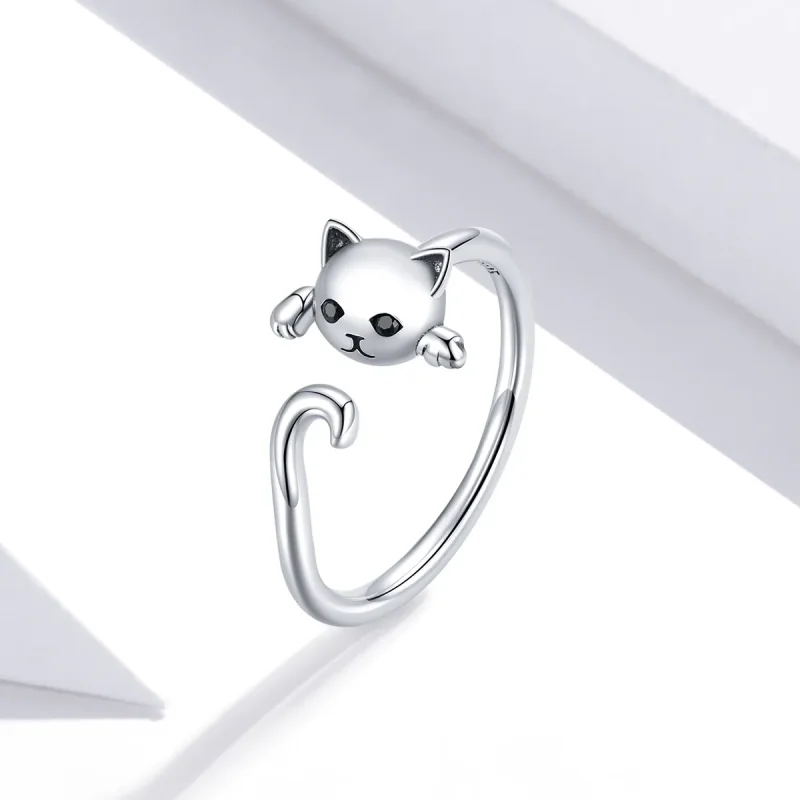 (immagine per) Anello aperto tipo Pandora Gatto carino - SCR707 - Visualizza 2