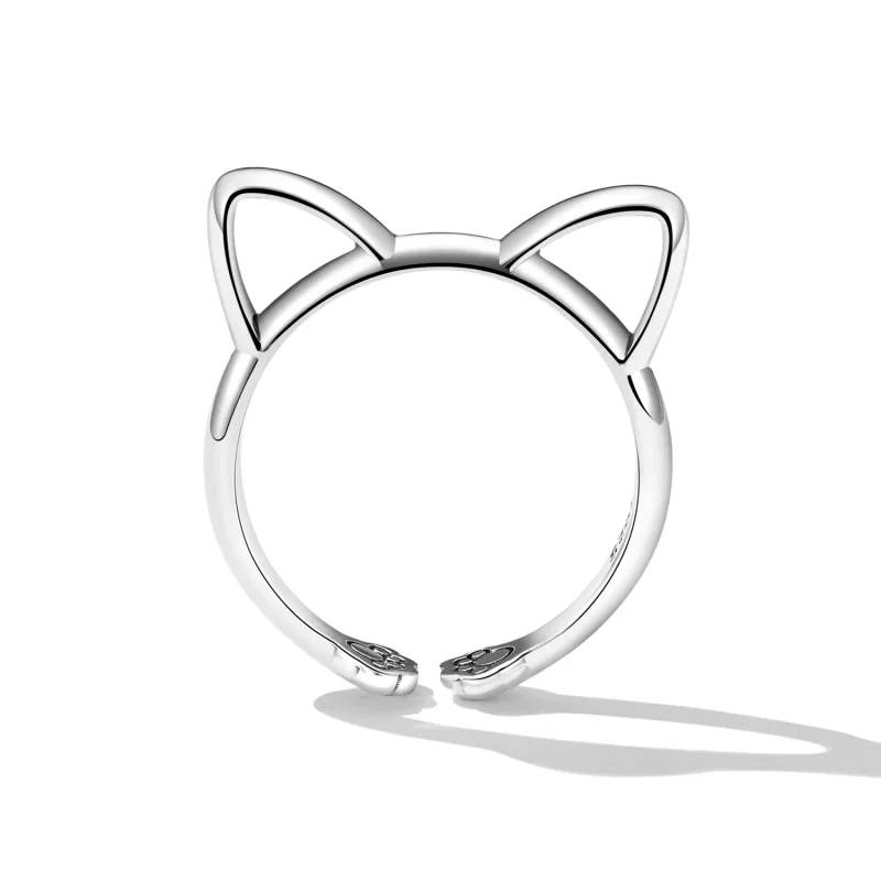 (immagine per) Anello aperto tipo Pandora Gatto semplice - SCR832 - Visualizza 3