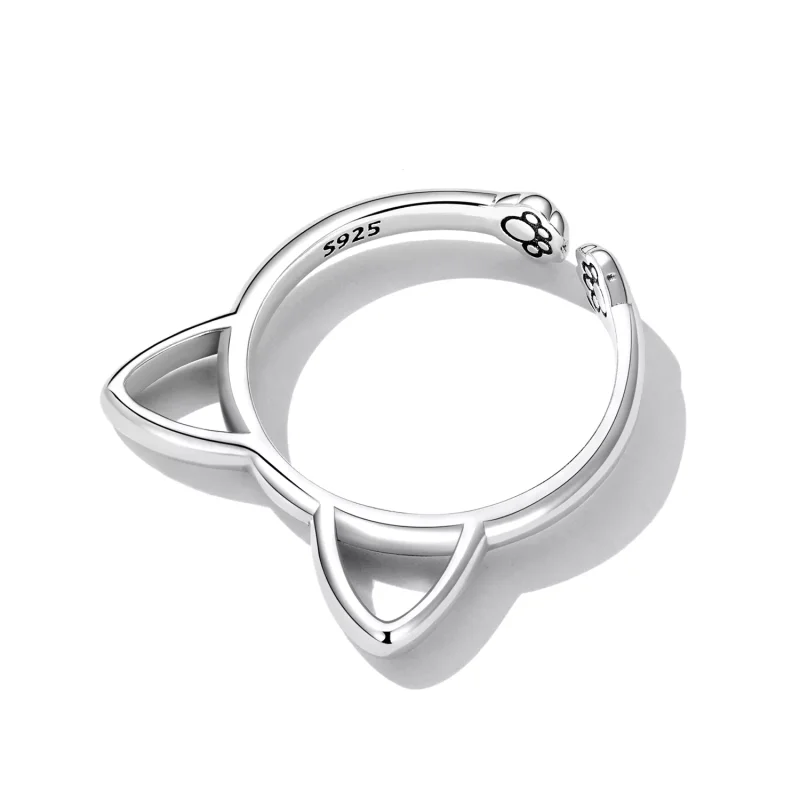 (immagine per) Anello aperto tipo Pandora Gatto semplice - SCR832 - Visualizza 4