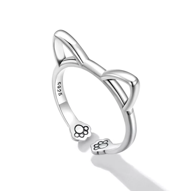 (immagine per) Anello aperto tipo Pandora Gatto semplice - SCR832 - Visualizza 5