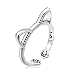 (immagine per) Anello aperto tipo Pandora Gatto semplice - SCR832
