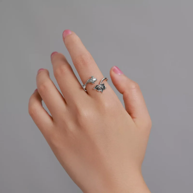 (immagine per) Anello aperto tipo Pandora Koi arruffato - BSR201 - Visualizza 8