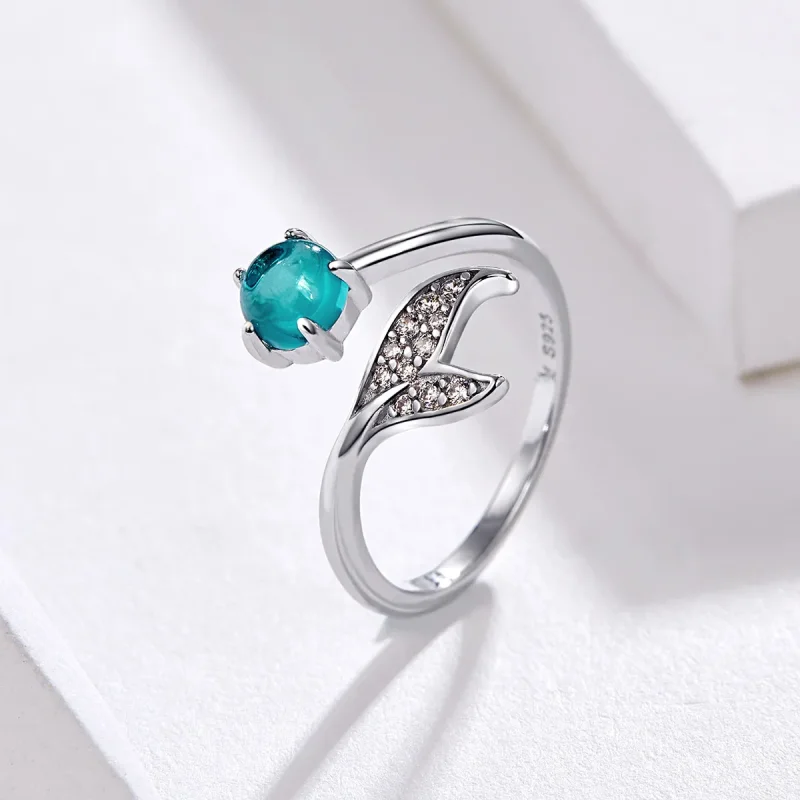 (immagine per) Anello aperto tipo Pandora Lacrima di sirena - SCR515 - Visualizza 2