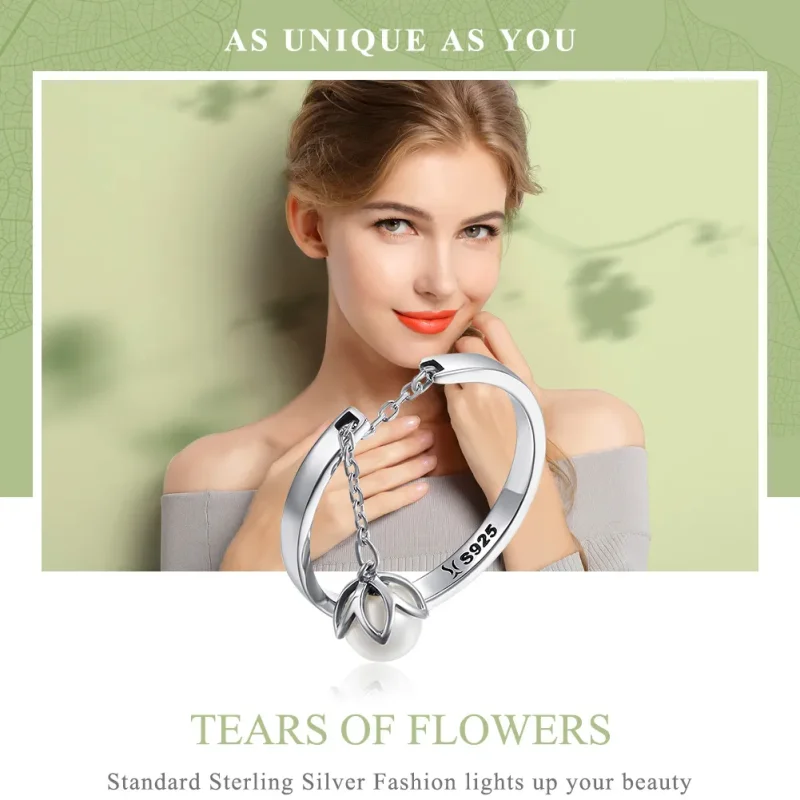 (immagine per) Anello aperto tipo Pandora Lacrime di fiori - SCR165 - Visualizza 2