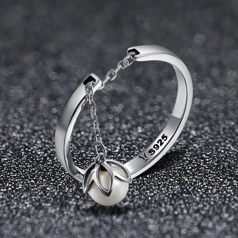 (immagine per) Anello aperto tipo Pandora Lacrime di fiori - SCR165 - Visualizza 3