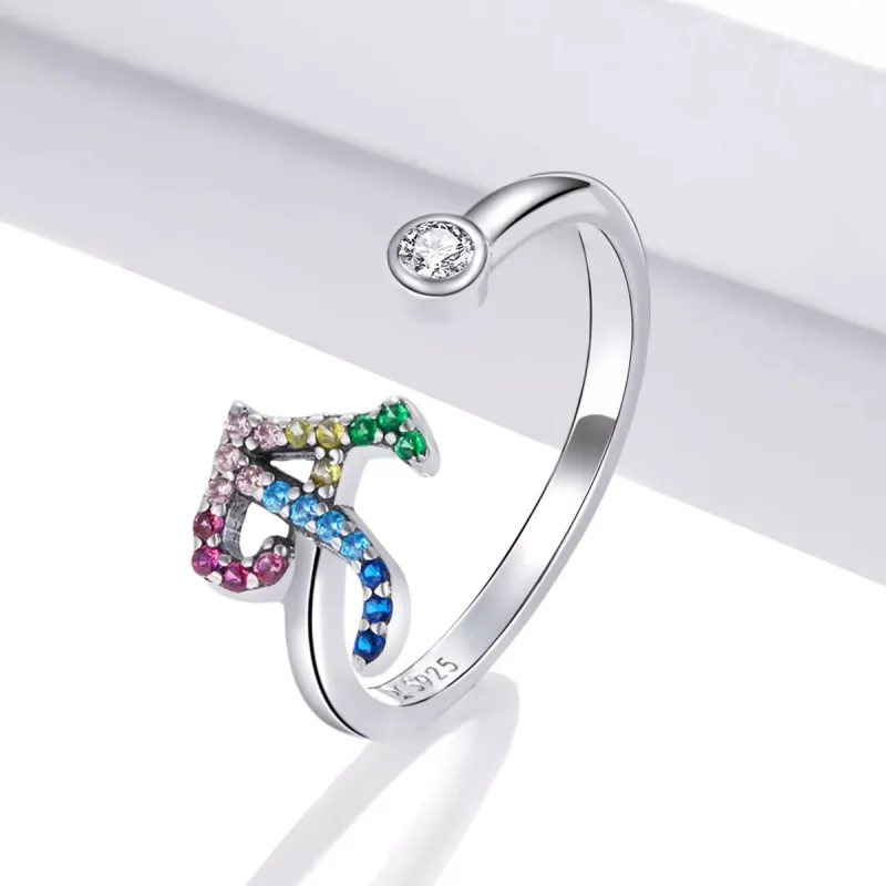 (immagine per) Anello aperto tipo Pandora Lettera colorata-A - SCR723-A - Visualizza 2