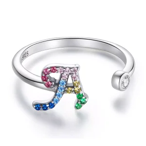 (immagine per) Anello aperto tipo Pandora Lettera colorata-A - SCR723-A