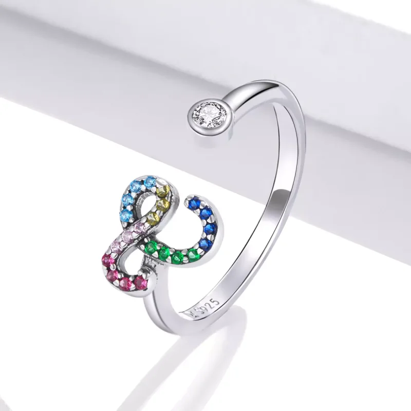 (immagine per) Anello aperto tipo Pandora Lettera colorata-C - SCR723-C - Visualizza 2