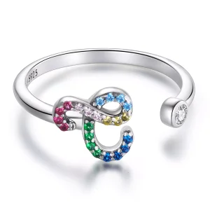 (immagine per) Anello aperto tipo Pandora Lettera colorata-C - SCR723-C