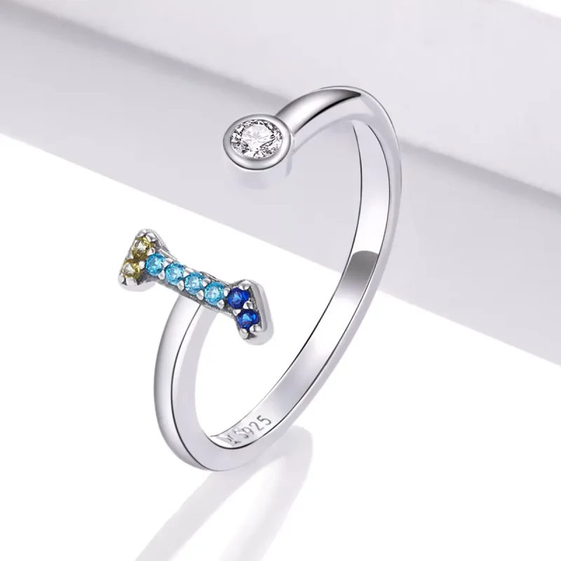 (immagine per) Anello aperto tipo Pandora Lettera colorata-I - SCR723-I - Visualizza 2