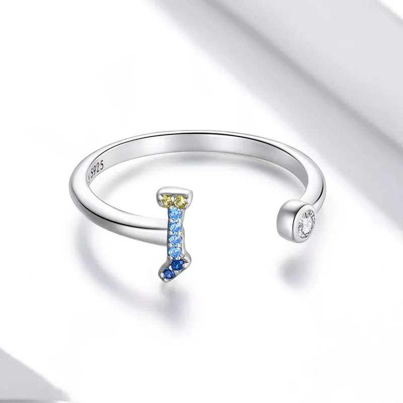 (immagine per) Anello aperto tipo Pandora Lettera colorata-I - SCR723-I - Visualizza 3