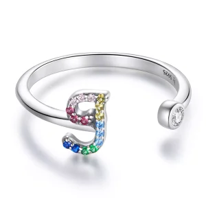 (immagine per) Anello aperto tipo Pandora Lettera colorata-J - SCR723-J