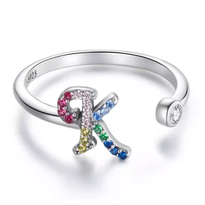 (immagine per) Anello aperto tipo Pandora Lettera colorata-K - SCR723-K