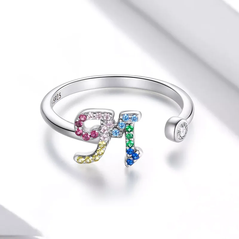 (immagine per) Anello aperto tipo Pandora Lettera colorata-M - SCR723-M - Visualizza 3