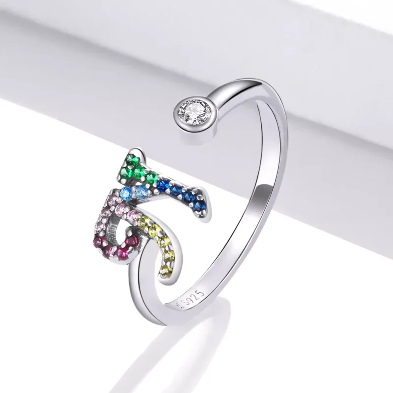 (immagine per) Anello aperto tipo Pandora Lettera colorata-N - SCR723-N - Visualizza 2