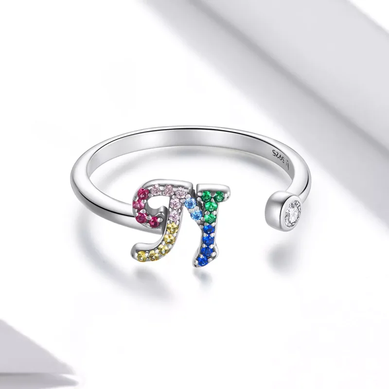 (immagine per) Anello aperto tipo Pandora Lettera colorata-N - SCR723-N - Visualizza 3