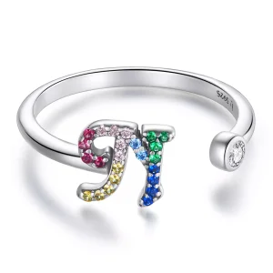 (immagine per) Anello aperto tipo Pandora Lettera colorata-N - SCR723-N