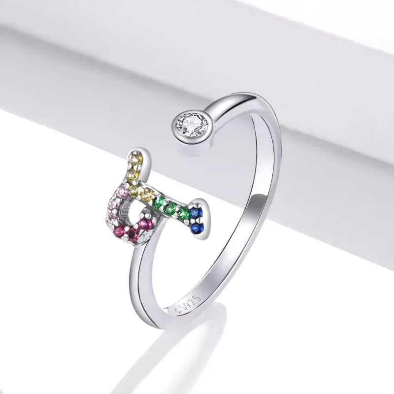 (immagine per) Anello aperto tipo Pandora Lettera colorata-T - SCR723-T - Visualizza 2